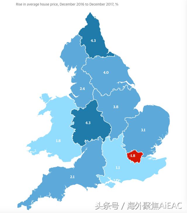 预计英国2018年房价将上涨1%——Rightmove