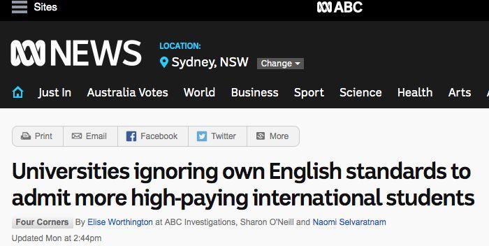 “澳洲大学就是骗钱的，不会英语都能上！”澳高校对留学生疯狂放水，学生听课用翻译器！